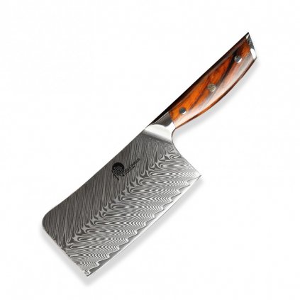 Cuțit chinezesc pentru bucătărie ROSE WOOD DAMASCUS, 16,5 cm, Dellinger