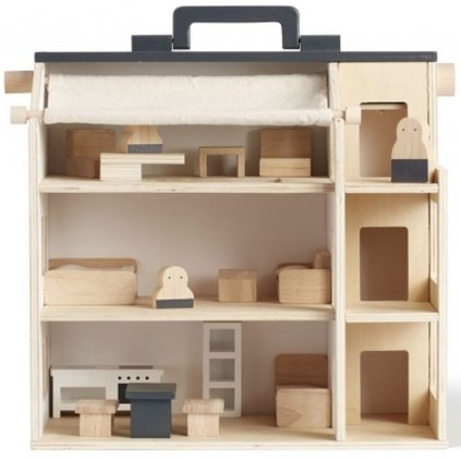 Casă din lemn pentru păpuși cu mobila Aiden Kids Concept 39 cm