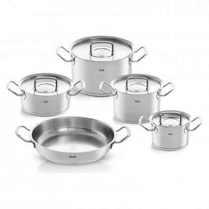 Set de vase pentru gătit ORIGINAL-PROFI COLLECTION, 5 buc, oțel inoxidabil, inducție, Fissler