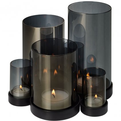 Suport pentru lumânări Tealight  LICHTERMEER Philippi 23 cm black