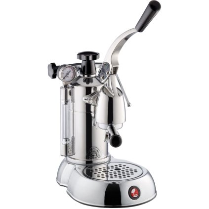 Aparat de cafea cu pârghie STRADIVARI PROFESSIONAL argintiu, mâner din plastic, La Pavoni