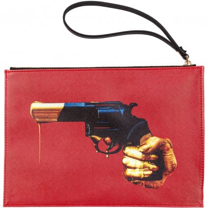 Poșetă TOILETPAPER REVOLVER, 28 x 20 cm, roșu, Seletti