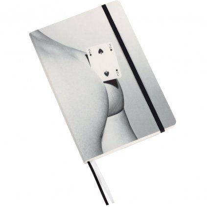 Carnet de notițe TOILETPAPER TWO OF SPADES 21 x 14 cm, gri, Seletti