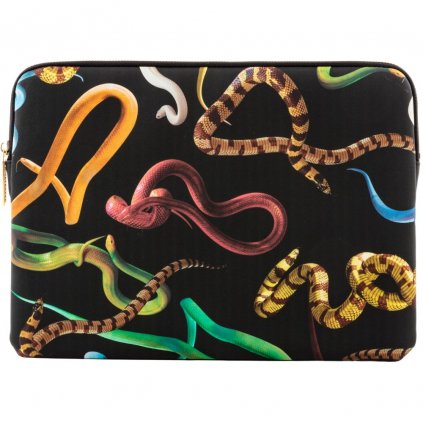 Husă pentru laptop TOILETPAPER SNAKES 34,5 x 25 cm, negru, Seletti