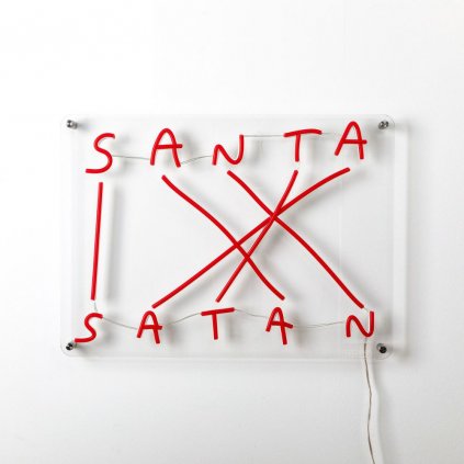 LED decor de perete SANTA-SATAN, 52 cm, Seletti