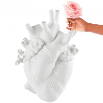 Vază de montat pe perete LOVE IN BLOOM, 60 cm, alb, Seletti