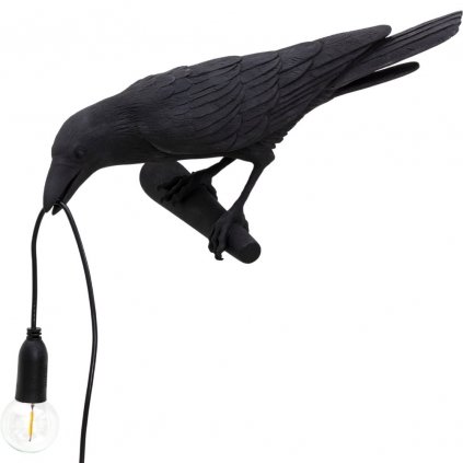 Lampă pentru perete BIRD LOOKING LEFT, 33 cm, negru, Seletti