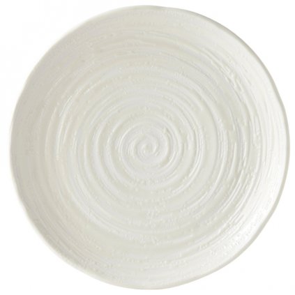 Farfurie pentru cină WHITE SPIRAL MIJ 29,5 cm, alb