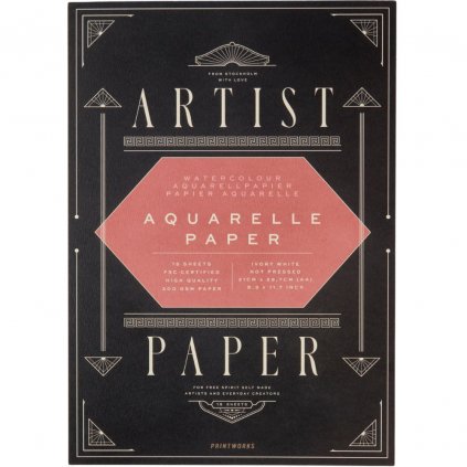 Bloc de hârtie Aquarelle ARTIST PAPER, A4, 15 buc, Printworks