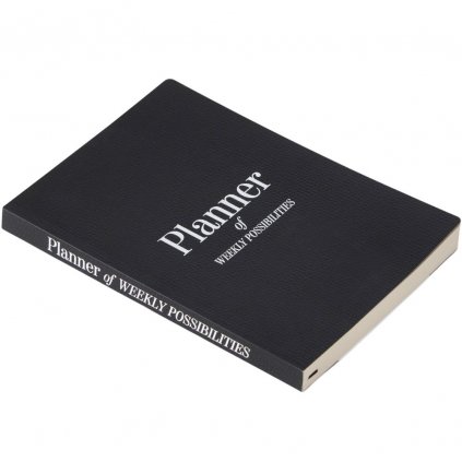 Planificator PLANNER OF WEEKLY POSSIBILITIES, 238 pagini, negru, Printworks