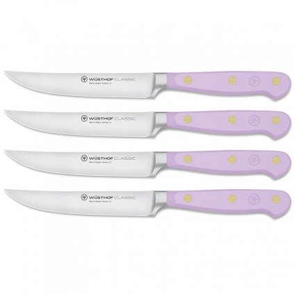 Cuțite pentru friptură CLASSIC COLOUR, set de 4 bucăți, 12 cm, violet yam, Wüsthof