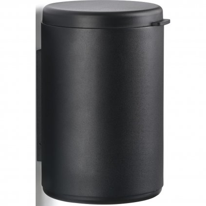 Coș pentru gunoi baie RIM 3,3 l, montat pe perete, negru, aluminiu, Zona Danemarca