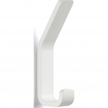 Cârlig pentru prosoape RIM 11 cm, dublu, alb, aluminiu, Zona Danemarca
