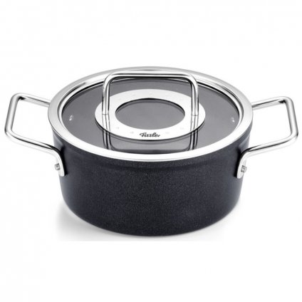 Capac pentru cratiță ADAMANT 18 cm, negru, aluminiu, Fissler