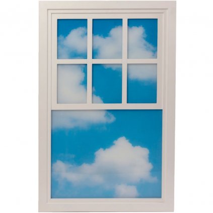Lumina decor de perete WINDOW #1 90 x 57 cm, alb, lemn/acrilic, Seletti