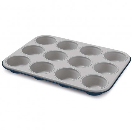 Tavă pentru brioșe XBAKE 35 x 27 cm, albastru, oțel, Guardini