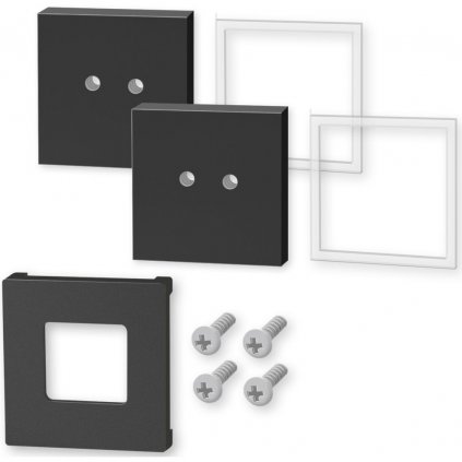 Kit de asamblare CARVO, set de 2, negru, oțel inoxidabil, Zack