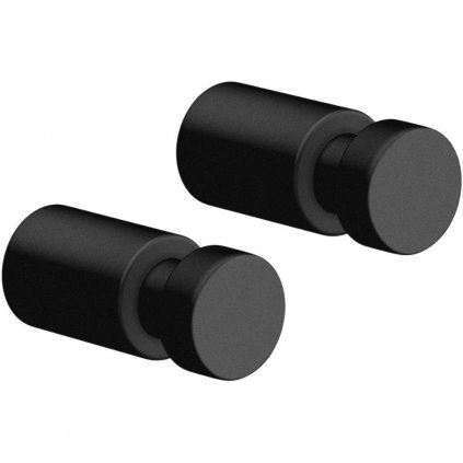 Cârlig pentru prosoape AIVO 4 cm, set de 2, negru, oțel inoxidabil, Zack