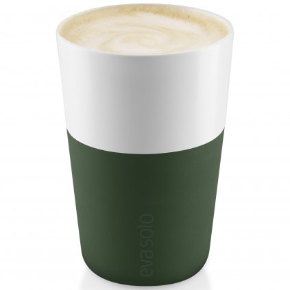 Cană pentru cafea cu lapte, set de 2, 360 ml, verde smarald, Eva Solo