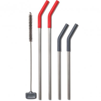 Paie pentru băut GOOD GRIPS, set de 5 buc, oțel inoxidabil, OXO