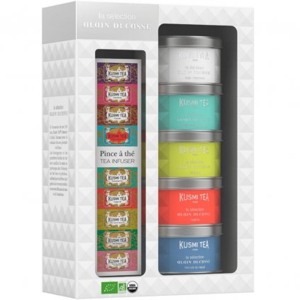 Set de ceai ALAIN DUCASSE , 5 x 20 g cutie + infuzor, Kusmi Tea