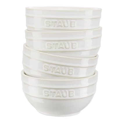 Bol de masă 400 ml, set de 4, fildeș, ceramică, Staub