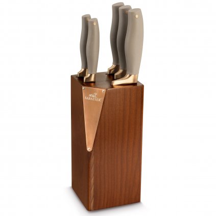 Bloc pentru cuțite SEKI, cu cuțite COPPER, set de 6, Lion Sabatier