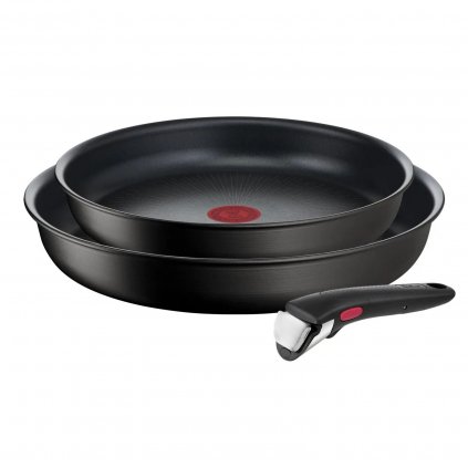 Set de tigăi INGENIO UNLIMITED L7639032, set de 3, negru, aluminiu, Tefal