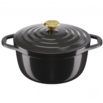 Capac pentru cratiță AIR E2558955 24 cm, 4,7 l, negru, aluminiu, Tefal