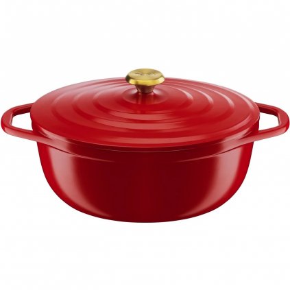 Capac pentru cratiță AIR E2548955 30 x 23 cm, 5,7 l, roșu, aluminiu, Tefal