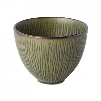 Ceașcă SENCHA RIDGED 150 ml, verde, ceramică, MIJ