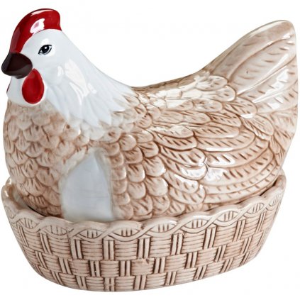 Borcan de depozitare pentru bucătărie MOTHER HEN 21 cm, maro, ceramică, Mason Cash