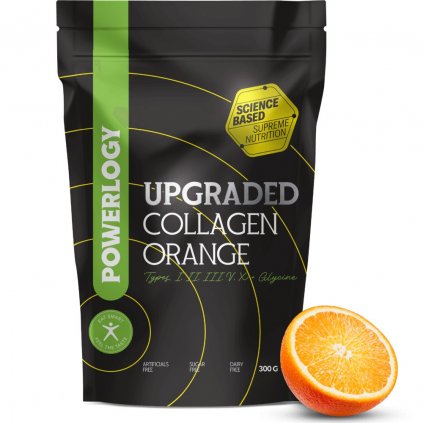 Colagen UPGRADED 300 g, portocaliu, pulbere, Powerlogy