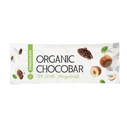 Baton organic de ciocolată 50 g, 70%, Powerlogy
