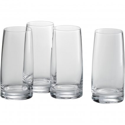 Pahar înalt pentru băuturi KINEO 360 ml, set de 4 buc, transparent, din sticlă, WMF