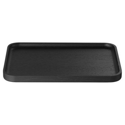 Tavă de servire OKU 27,5 x 20 cm, negru, lemn, Blomus