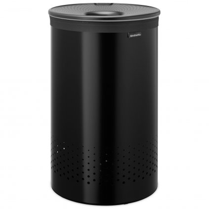 Coș pentru rufe 60 l, negru mat, oțel, Brabantia
