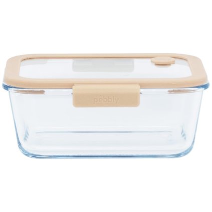Recipient pentru depozitarea alimentelor PKV-055 1,9 l, sigilat în vid, sticlă, Pebbly