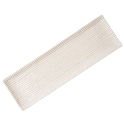 Platou de servit CONTOUR 33 x 10,5 cm, alb, ceramică, MIJ