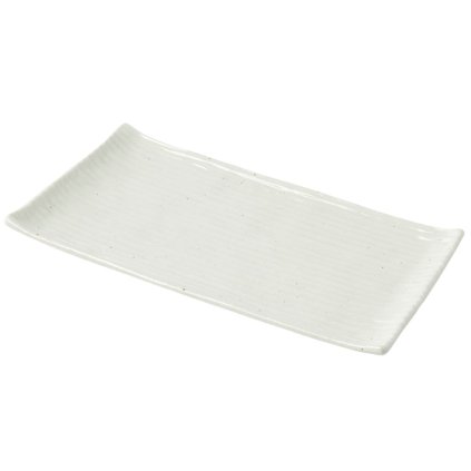 Platou de servit CONTOUR 24 x 15 cm, alb, ceramică, MIJ