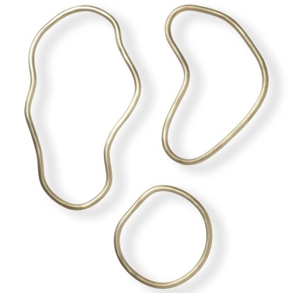 Trifoi POND, set de 3 buc, alamă, ferm LIVING