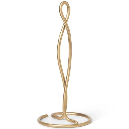 Suport pentru prosoape de hârtie CURVATĂ 30,5 cm, alamă, fermă LIVING