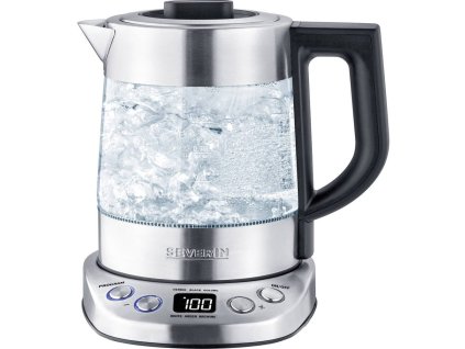 Ceainic electric cu aparat de ceai WK 3473 Severin 1,0 l argintiu