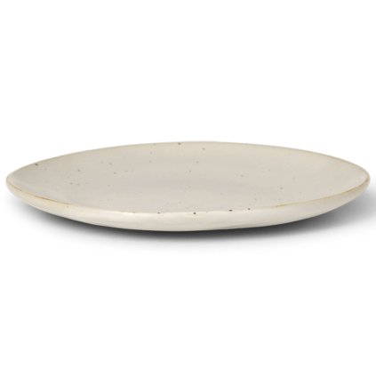 Farfurie pentru desert FLOW 15 cm, alb, gresie, ferm LIVING