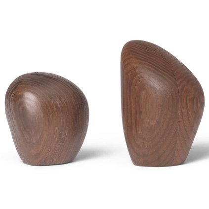 Agitator pentru sare și piper set CAIRN, set de 2 buc, întunecat maro, lemn, ferm LIVING