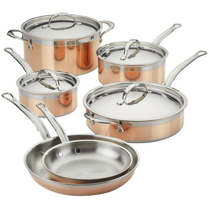 Set de vase pentru gătit COPPERBOND, set de 6 buc, cupru, Hestan