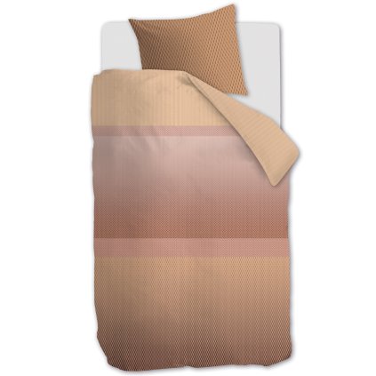 215328 jednoluzkove povleceni sashiko 140 x 200 cm hneda bavlneny saten kardol