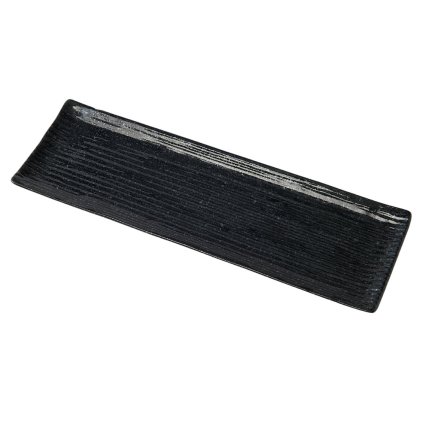 216602 servirovaci talir contour 33 x 10 5 cm cerna keramika mij