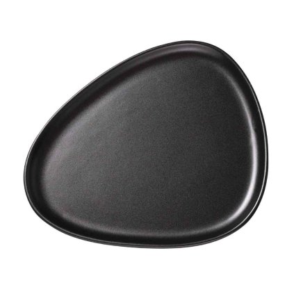 222083 jidelni talir curve 30 cm cerna kamenina lind dna