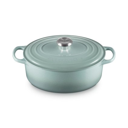 223854 kastrol signature 29 cm 4 7 l ovalny sea salt litina le creuset